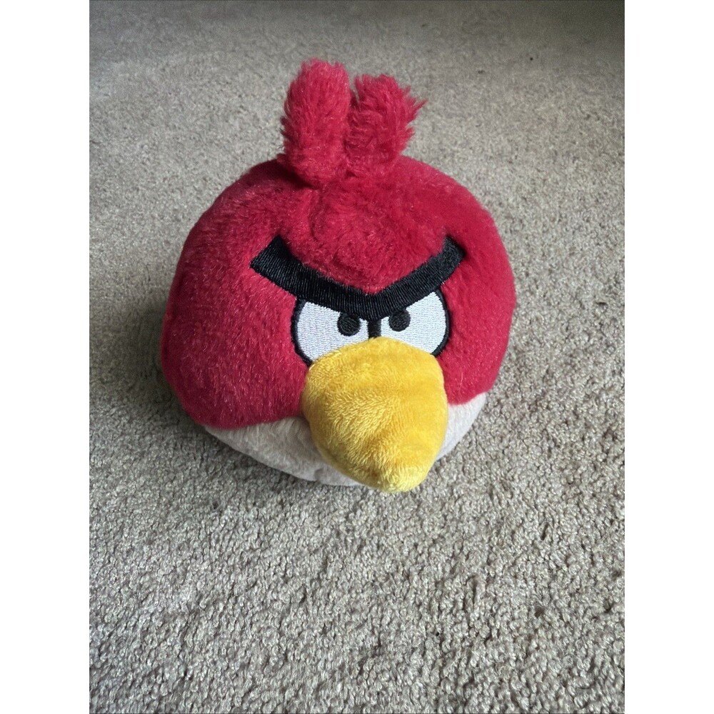 Angry Birds Red Plush 5" Stuffed Animal Commonwealth Rovio No Sound 2010